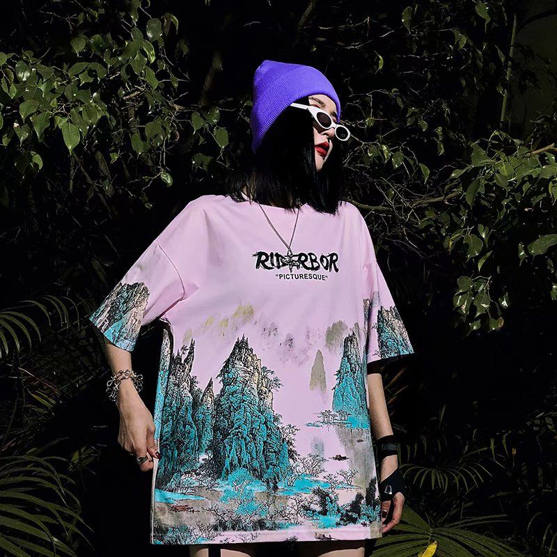 Áo Phông Nam Ngắn Tay Form Dài Rộng Thời Trang Hàn