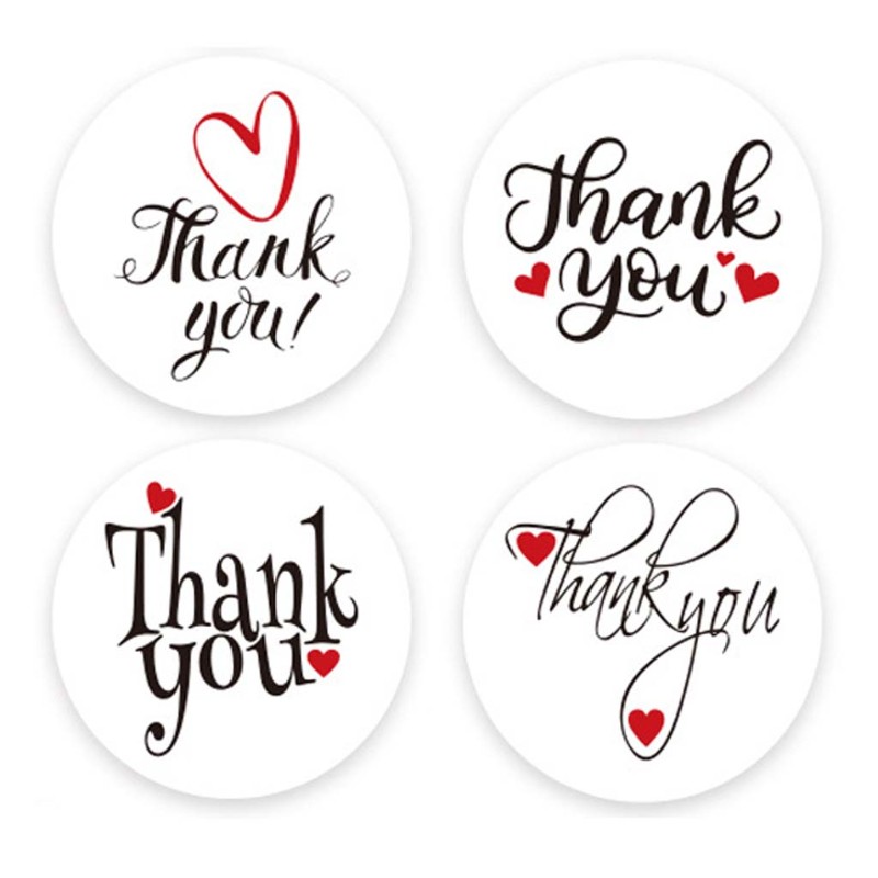 Set 500 Hình Dán Chữ Thank You Trang Trí Đa Năng Tiện Dụng