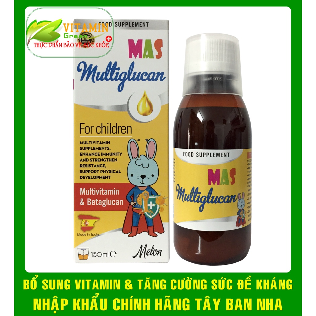 MAS MULTIGLUCAN BỔ SUNG VITAMIN GIÚP TĂNG CƯỜNG SỨC ĐỀ KHÁNG | NHẬP KHẨU CHÍNH HÃNG TÂY BAN NHA