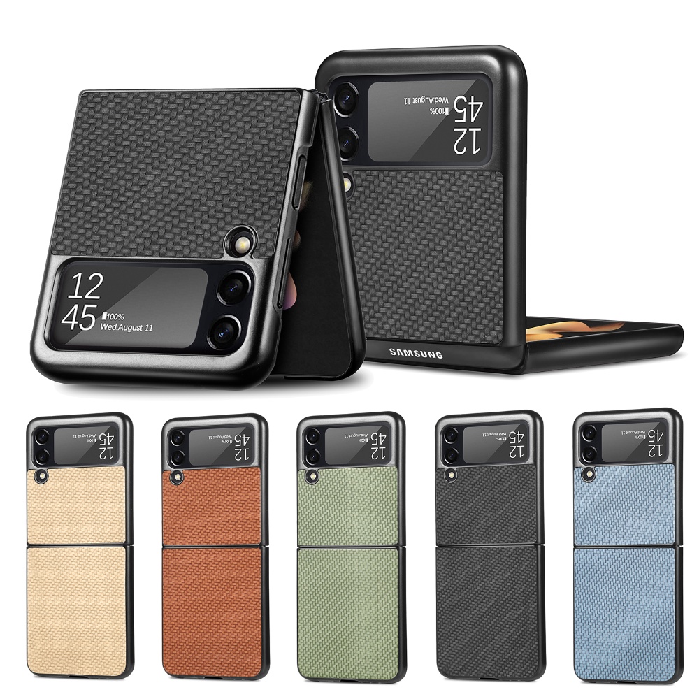 Ốp điện thoại HOCE sợi carbon cho Samsung Galaxy Z Flip 3 Z Flip 4 5G Flip4 zflip5