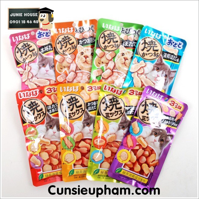 Bánh thưởng Inaba hương vị hải sản cho mèo