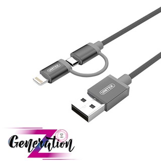 CÁP CHUYỂN USB 2.0 RA LIGHTNING + MICRO USB UNITEK Y-C4031GY/4031SL