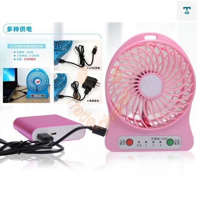 Quạt Sạc Tích Điện USB mini Fan