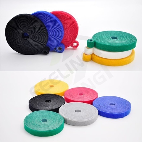 5M Băng dính Velcro Hai Mặt, Băng Dính Nylon Có Thể Tái Sử Dụng