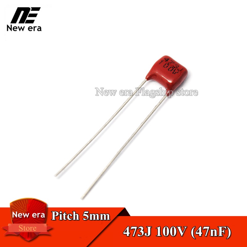 20 Chiếc CBB22 473J 100V 47nF 0,047uF CBB Tụ Điện Màng Polypropylen Kim Loại Cao Cấp 5MM 100V 473J 4