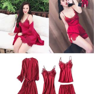 Set đồ ngủ 4 chi tiết siêu đẹp