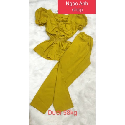 Bộ tay ngắn quần dài vải lụa