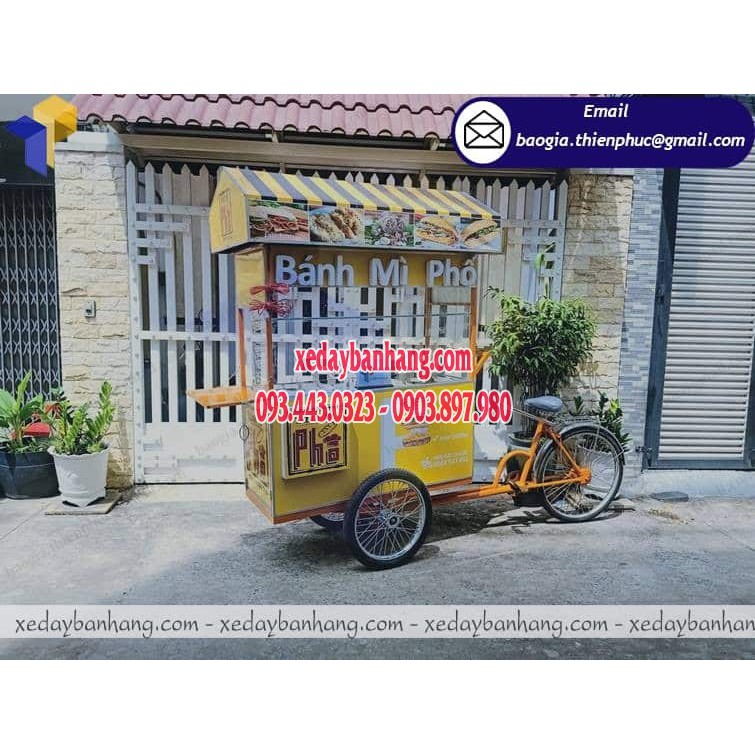 Xe đạp bán bánh mì lưu động thương hiệu Bánh Mì Phố - xedaybanhang.com - ĐT:0903897980