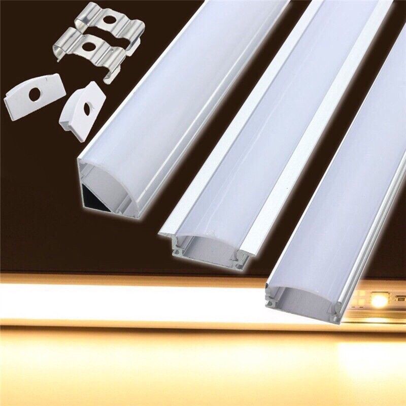 Thanh nhôm U Nổi tốt 1m Mã 508 Thanh Nhôm Gắn đèn led thanh led dán