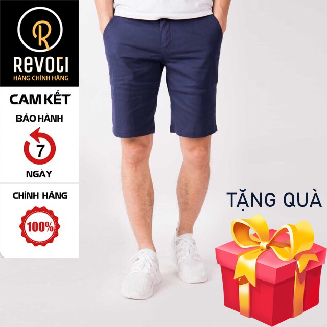 Quần short, quần ngố nam REVOTI chất vải đũi mềm mịn thoáng mát QD05