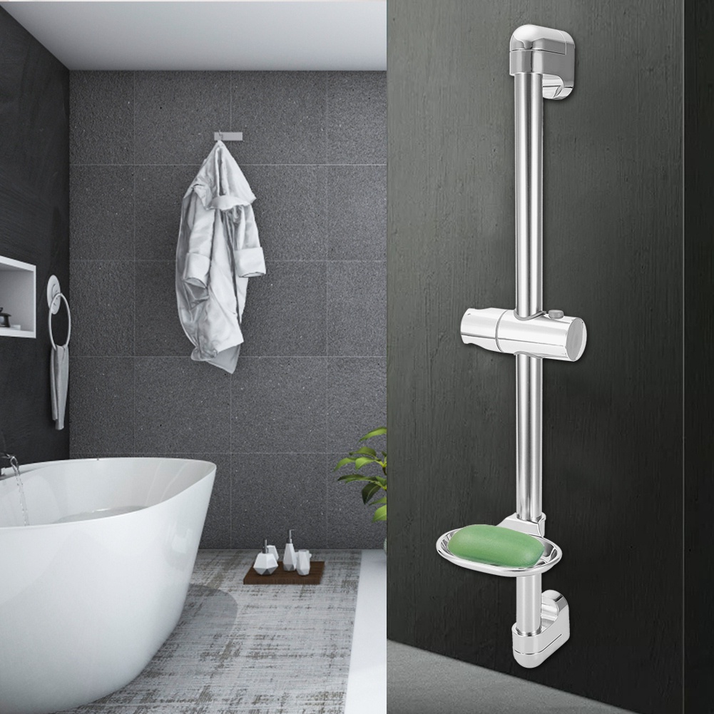 Giá Đỡ Vòi Hoa Sen Bằng Thép Không Gỉ Kèm Hộp Đựng Xà Phòng G1/2&quot; virgina056