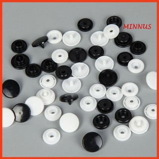 Combo 10 bộ cúc bấm nhựa, nút áo 10mm, 12mm, 14mm