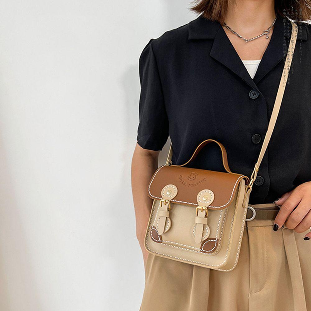 1 Bộ Túi Xách Đeo Vai Bằng Da PU Thêu Tay Thời Trang Dành Cho Nữ