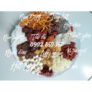 Sét 650g:  12 vị nguyên liệu chè dưỡng nhan.