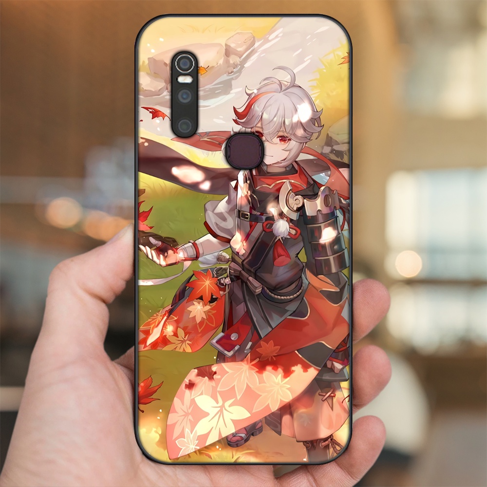 Ốp lưng Vivo V15 viền đen in hình Kazuha Genshin Impact
