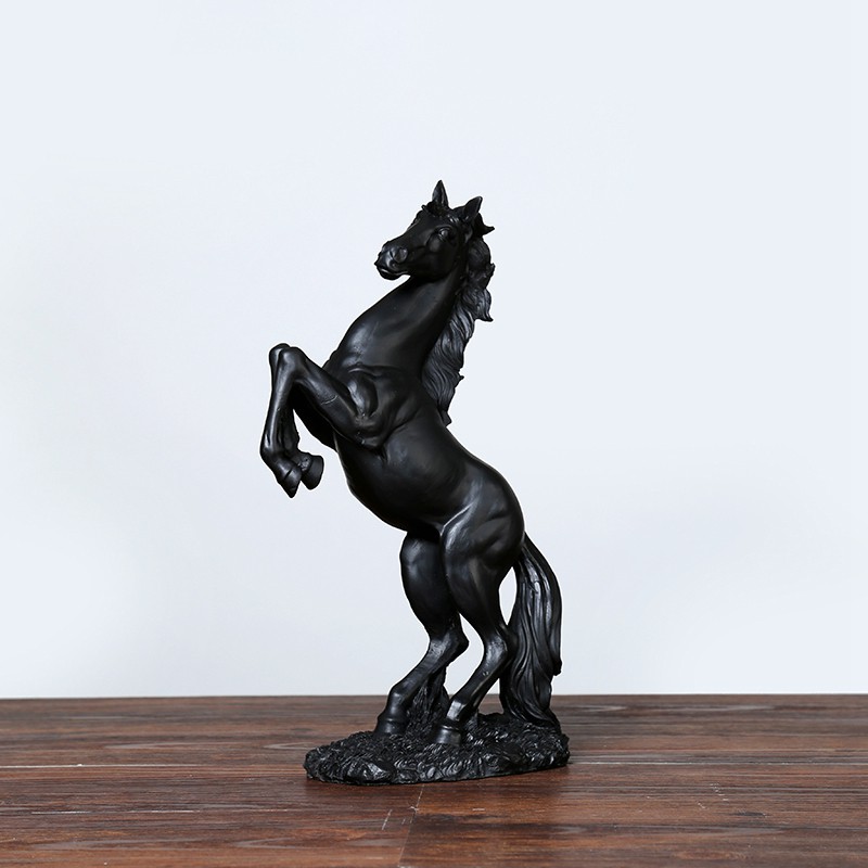 ∈☬Mô hình điêu khắc bằng nhựa ngựa Văn phòng tại nhà Thanh ngựa chiến Tượng đức tin Thủ công mỹ nghệ Đồ trang trí Động v