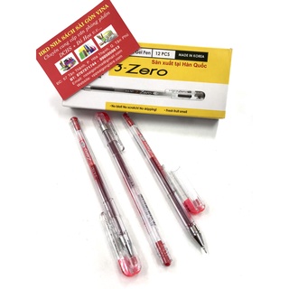 Vĩ 3 cây bút 3-zero ngòi 0.38mm- mực xanh, tím, đỏ, đen