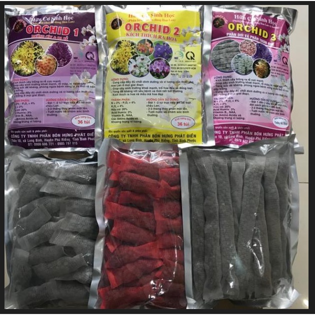 Phân Bón Lan ORCHID 1, ORCHID 2, ORCHID 3 - Dưỡng Cây - Kích Ra Hoa Phong Lan - Phân Lan Túi Lưới sh