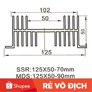 Đế nhôm tản nhiệt solid relay ssr