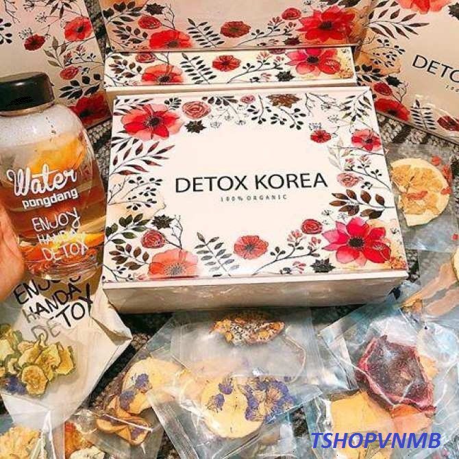 Set 40 gói detox Robimart, full hộp - Tặng bình Pongdang 1 lít, 3 gói đường, mật ong