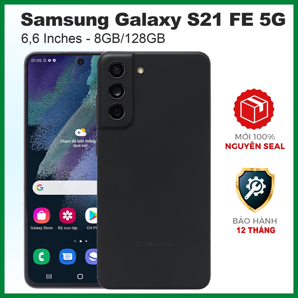 Điện thoại Samsung Galaxy S21 FE 5G (6GB/128GB) - Chính hãng mới 100% nguyên seal - test 7 ngày bh 1 năm