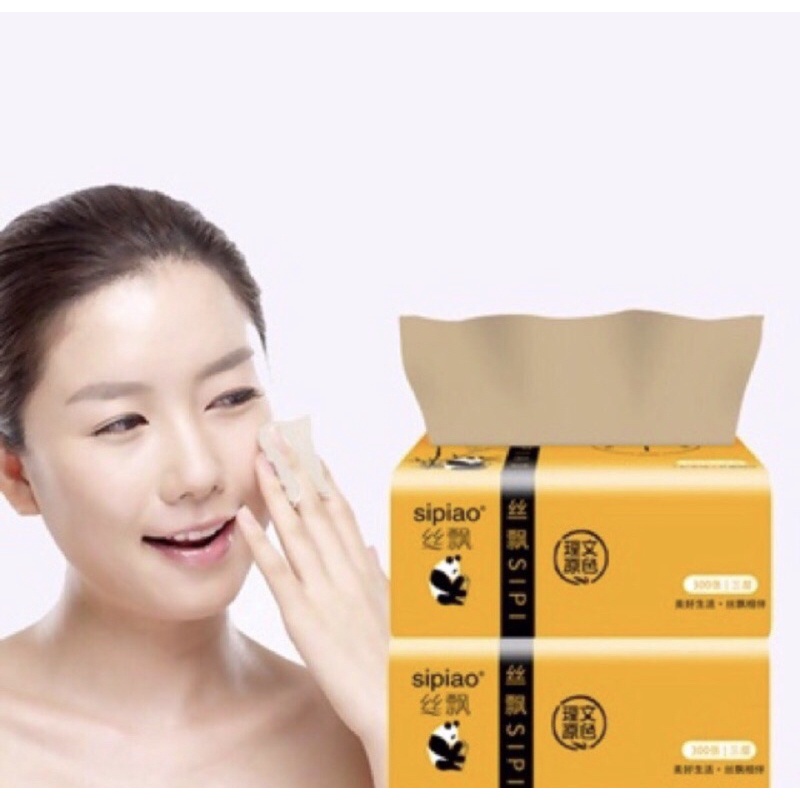 COMBO 6 GÓI GIẤY ĂN GẤU TRÚC SIÊU DAI MỖI GÓI 300 TỜ