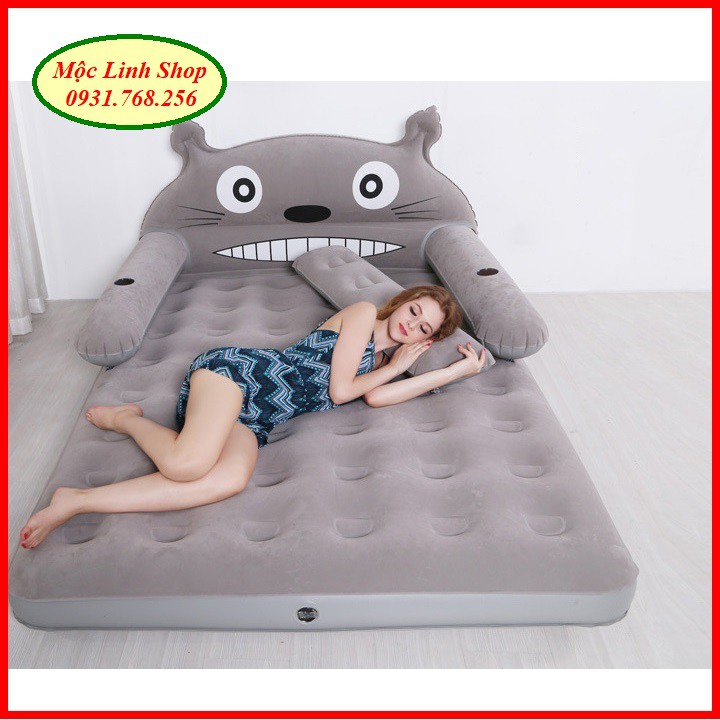 Giường hơi mèo Totoro 2x1m5, tặng bơm điện + gối + vá