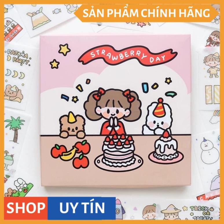 Hộp 1000 Sticker Dán Trang Trí Cute Dễ Thương