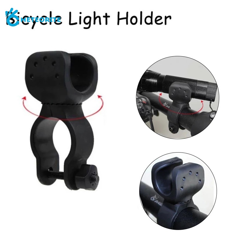 360° Giá Đỡ Đèn Pin Xoay Được Bằng Cao Su Chống Trượt Gắn Xe Đạp