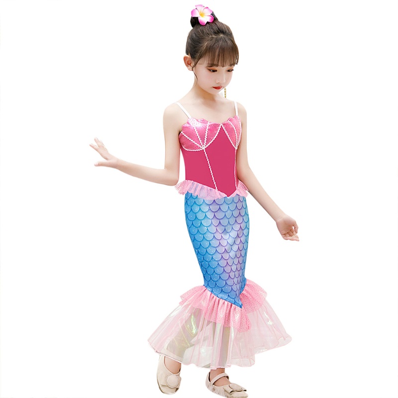Đầm Đuôi Cá Hai Dây Hóa Trang Halloween Cho Bé Gái
