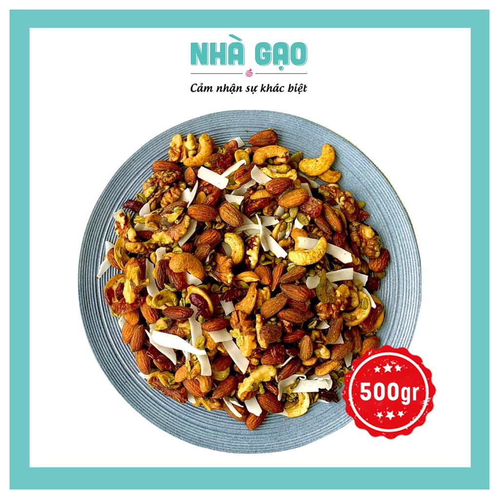 Granola vị trà xanh siêu hạt dinh dưỡng Nhà Gạo