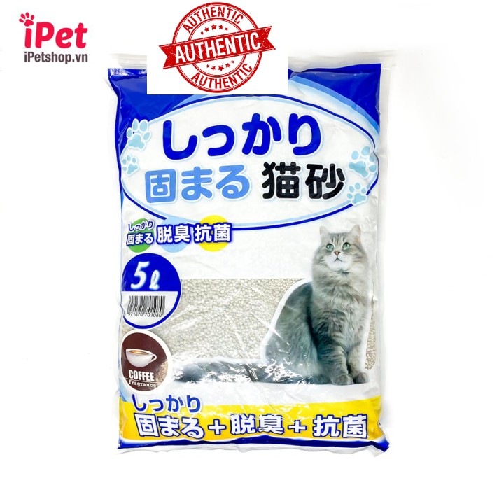 [Mã giảm giá] Cát Vệ Sinh Nhật Bản Cat Litter Kitty Pet 5L Dành Cho Mèo - iPet Shop