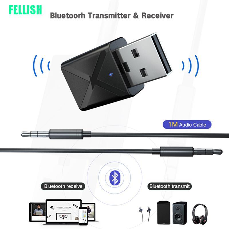 Bộ Thu Phát Bluetooth 5.0 Không Dây 2 Trong 1 Cho Xe Hơi