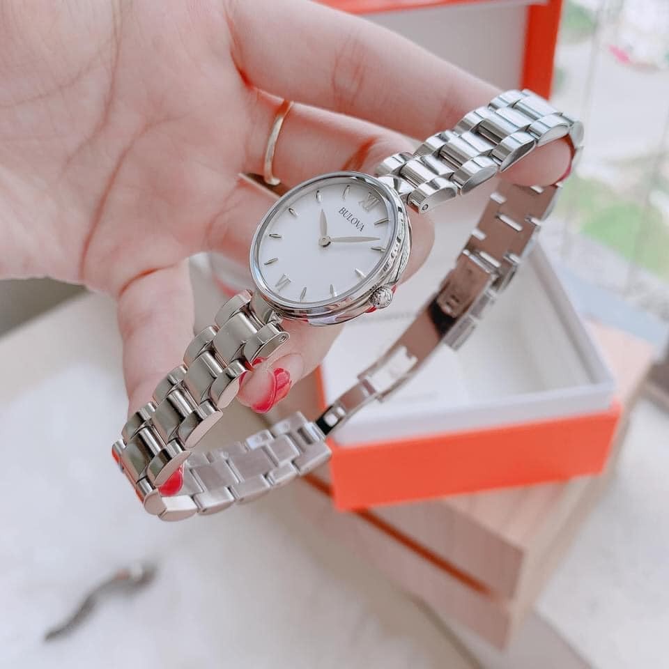 Đồng hồ nữ 96L229 màu bạc dành cho công sở - thanh lịch, cuốn hút ⚜️Hàng Authentic⚜️