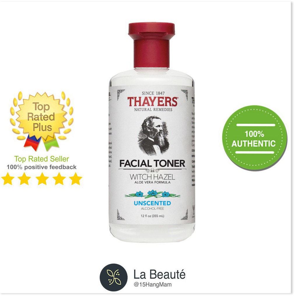 [Mã giảm giá] Thayers Alcohol-Free - Nước Cân Hằng Oải Hương, Hoa Hồng, Không Mùi, Dưa Leo, Dừa,