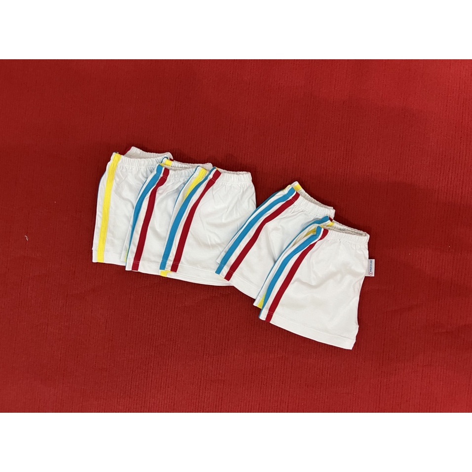 . Quần đùi màu trắng sọc cho bé trai chất cotton mềm mát _ 1 cái