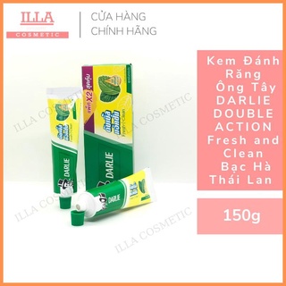 Kem đánh răng ông tây darlie double action kem đánh răng bạc hà thái lan hộp 2 tuýp 150g/tuýp