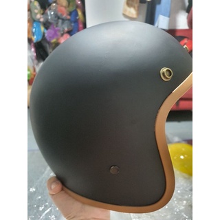 Nón bảo hiểm 3/4 đen nhám lót nâu. hàng cao cấp bao đổi trả 30 ngày