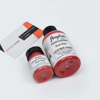 Màu Angelus Pearlescent Leather Paint vẽ trên chất liệu da, vải - Màu Riot Red