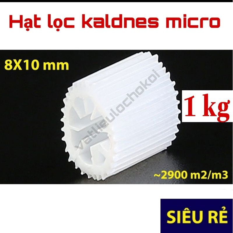 Hạt lọc Kaldnes micro loại tốt nhất 1kg, đệm vi sinh kanet - vật liệu lọc hồ cá