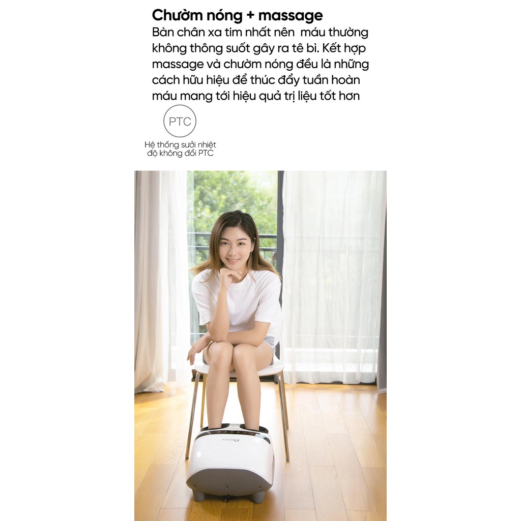 Máy massage bấm huyệt Xiaomi XGEEK F3, Massage chân 360 độ, Nhiều chế độ, Thoải mái-Bảo hành 12 tháng