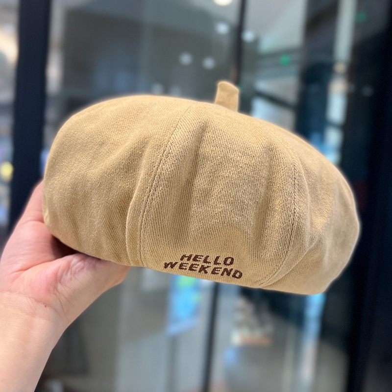 Mũ Beret Thêu Chữ Phong Cách Hàn Quốc Thời Trang Cho Nữ