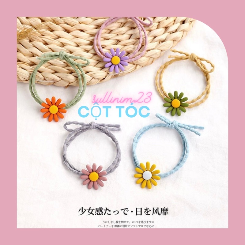Dây cột tóc Hoa Cúc co dãn dễ thương dành cho nữ