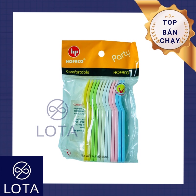 COMBO 12 NĨA GHIM THỨC ĂN, cây xiên trái cây hoa quả cá bò viên rau câu, set 12 folks folk, dụng cụ bàn ăn phòng bếp