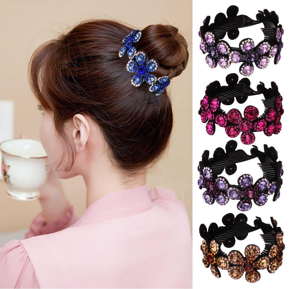 MAG Kẹp Tóc Đính Pha Lê Thời Trang Cho Nữ