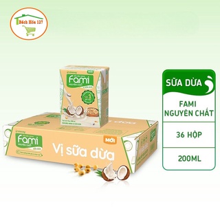 Sữa đậu nành fami Vị Sữa Dừa 200ml (1Thùng/36Hộp)