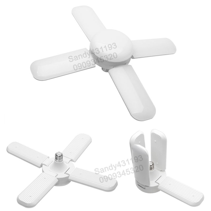 Bóng Đèn LED Hình Cánh Quạt Các Loại 4 Cánh, 5 cánh 40W/45W/60W/75W Bảo Hành 6 Tháng