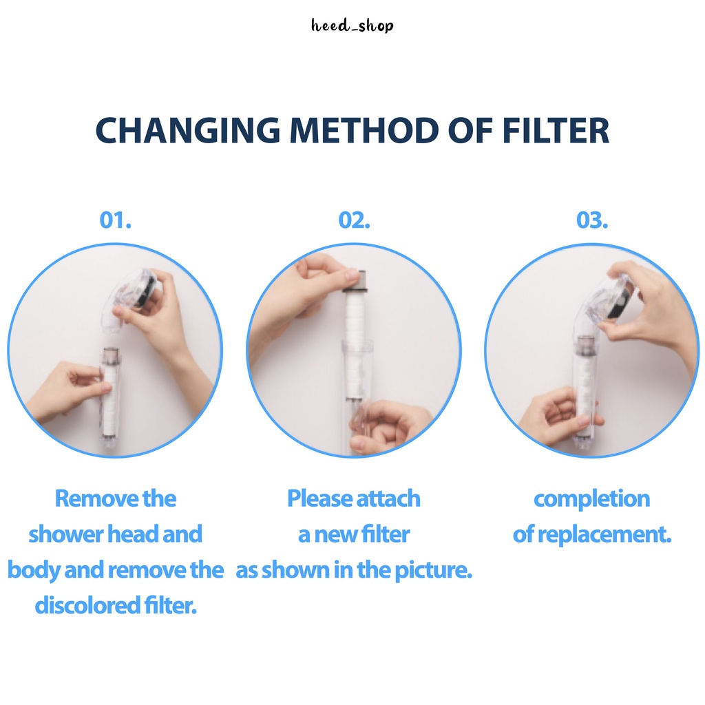 Đầu Vòi Hoa Sen Tinh Khiết / Bộ Lọc Nạp Lại / Hàn Quốc / Shawer Head / Refill Filter