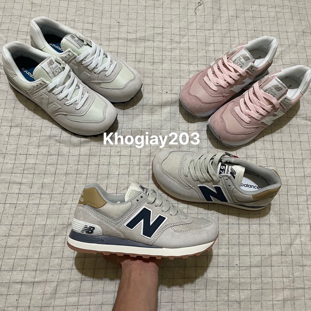giày newbalance crt 574 xám,xanh than,hồng cao cấp