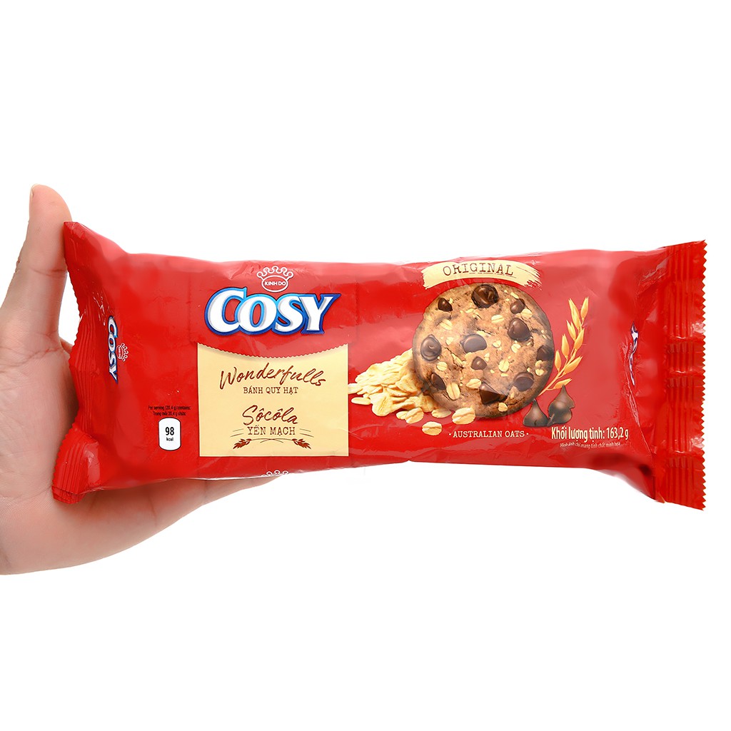 Bánh quy Cosy Yến mạch hạt socola gói 163.2g